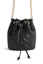 Forever21 Faux Leather Chevron Bucket Bag