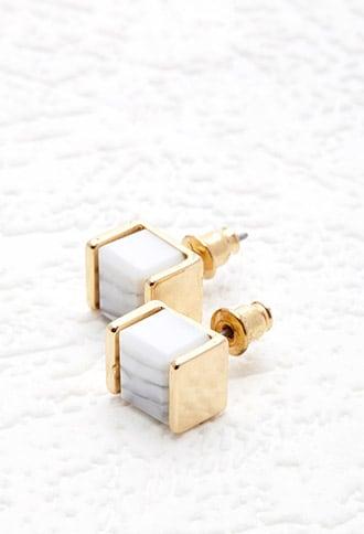 Forever21 Cube Faux Stone Studs