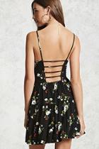 Forever21 Cutout Back Floral Cami Dress