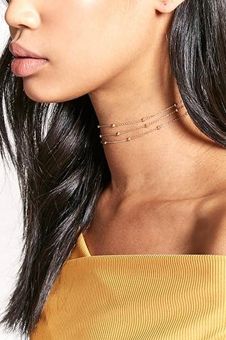 Forever21 Beaded Multi-strand Choker