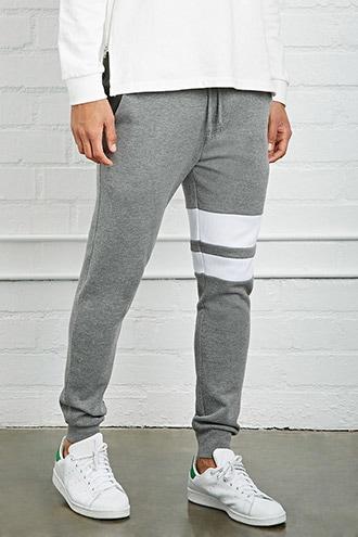 21 Men Men's  Varsity-stripe Sweatpants