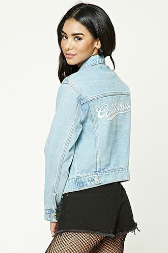 Forever21 California Graphic Denim Jacket