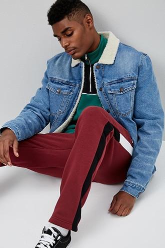 Forever21 Fleece Side-striped Sweatpants