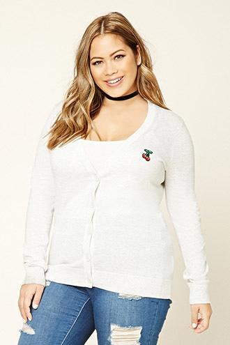 Forever21 Plus Size Cherry Patch Cardigan