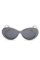 Forever21 Checkered Oval Sunglasses
