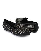 Rhinestone Studded Loafers