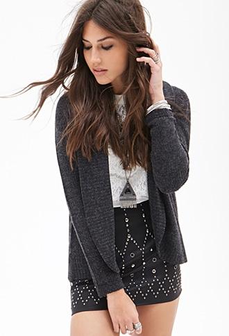 Forever21 Women's  Knit Shawl Collar Cardigan