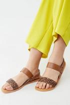 Forever21 Faux Leather Strappy Cheetah Sandals (wide)