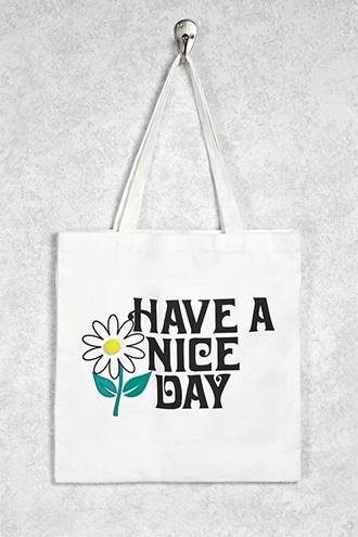 Forever21 Have A Nice Day Graphic Tote