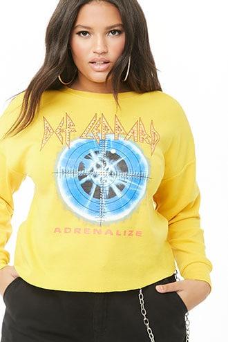 Forever21 Plus Size Def Leppard Graphic Top