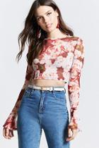 Forever21 Contemporary Floral Crop Top