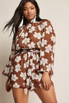 Forever21 Plus Size Floral Mock Neck Romper