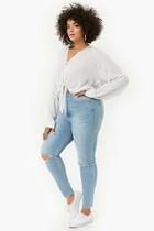 Forever21 Plus Size Ripped Knee Jeans