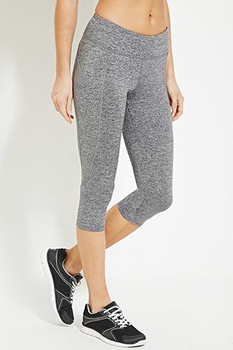 Forever21 Women's  Charcoal Active Capri Leggings