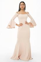 Forever21 Flounce Open-shoulder Maxi Dress