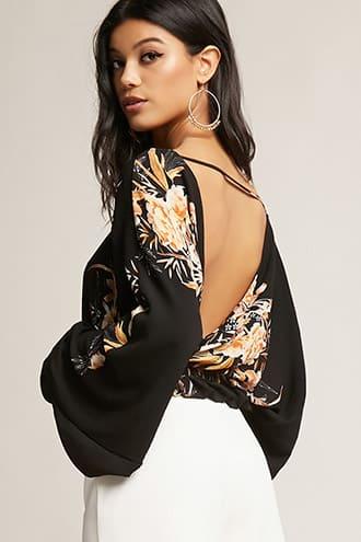 Forever21 Selfie Leslie Crepe Surplice Top