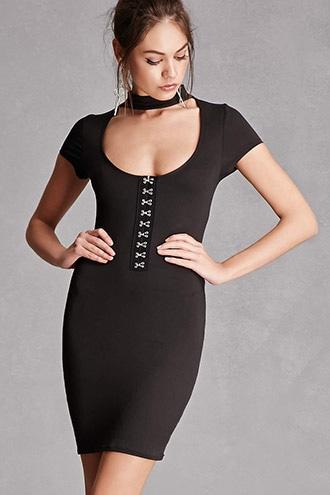 Forever21 Jetbang Choker Mini Dress