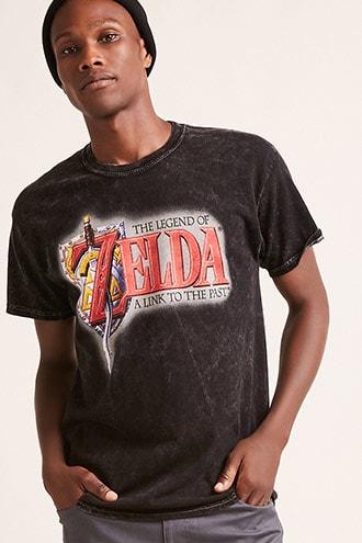 Forever21 Zelda Graphic Oil Wash Tee