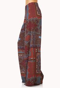 Forever21 Paisley Babe Wide-leg Pants