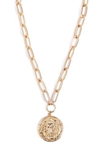 Forever21 Lion Medallion Necklace