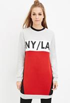 Forever21 Ny La Colorblocked Sweatshirt