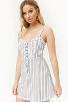 Forever21 Striped Lace-up Dress