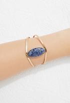 Forever21 Faux Stone Cuff (antic Gold/blue)