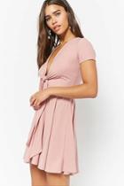 Forever21 Plunging Tie-front Dress