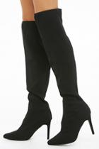 Forever21 Yoki Ribbed Over-the-knee Sock Boots