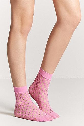 Forever21 Fish Net Crew Socks