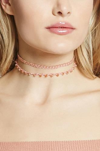 Forever21 Chain-link Iridescent Choker Set