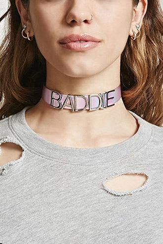 Forever21 Baddie Holographic Choker