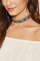 Forever21 Etched Faux Gem Choker