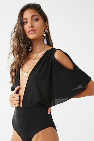 Forever21 Plunging Dolman Bodysuit