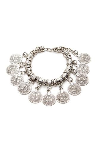 Forever21 Etched Coin Bracelet