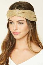 Forever21 Gold Metallic Twist-front Headwrap