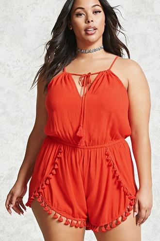 Forever21 Plus Size Tassel Romper