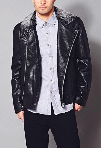 Forever21 Double-breasted Moto Jacket