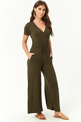 Forever21 Surplice Palazzo Jumpsuit