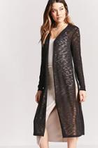 Forever21 Heathered Open-knit Duster Cardigan