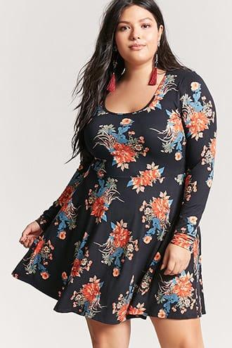 Forever21 Plus Size Floral Knit Dress