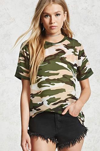 Forever21 Camo Print Top