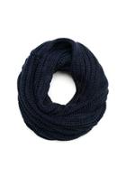 Forever21 Purl Knit Infinity Scarf (navy)