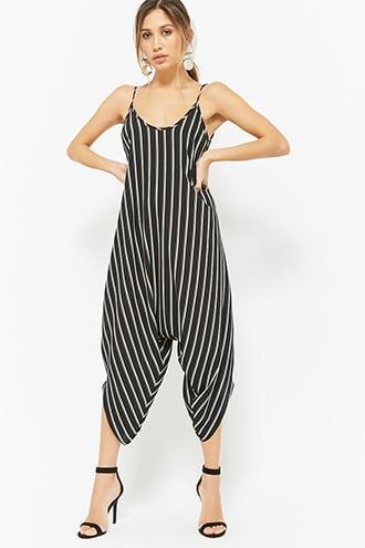 Forever21 Striped Crepe Jumpsuit