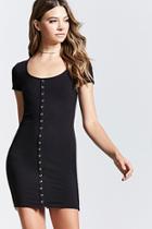 Forever21 Ribbed Snap-button Mini Dress