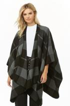Forever21 Brushed Plaid Poncho