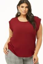 Forever21 Plus Size Crepe Keyhole Back Top