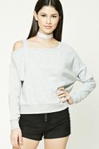 Forever21 French Terry One-shoulder Top