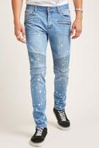 Forever21 Moto Paint Splatter Jeans
