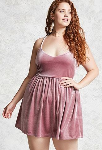 Forever21 Plus Size Velvet Mini Dress